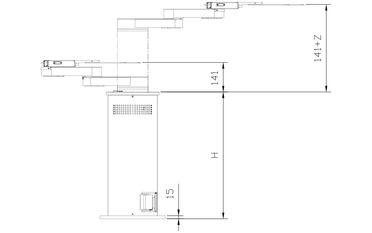 Dibujo técnico de Lobster200Z300S-T0X5-C oblea robot